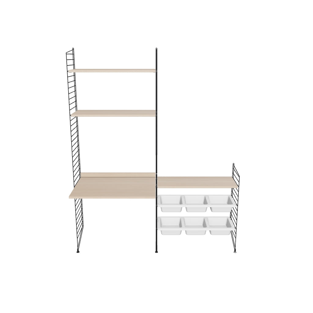 Ensemble Chambre d’enfant E - 3D - Noir - Frêne