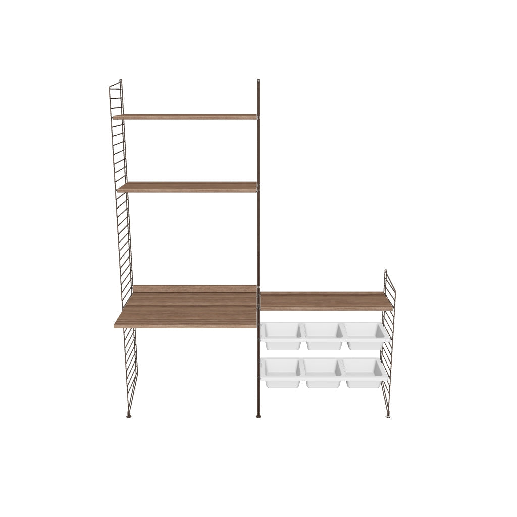 Ensemble Chambre d’enfant E - 3D - Marron - Noyer