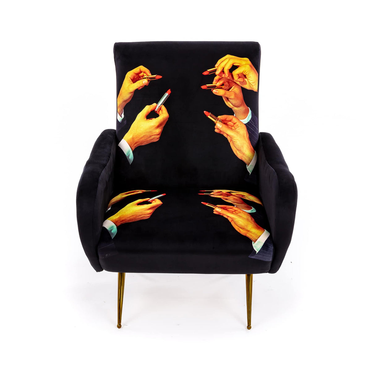 Fauteuil Lipsticks Black de ToiletPaper - Seletti-vue 1-The Woods Gallery