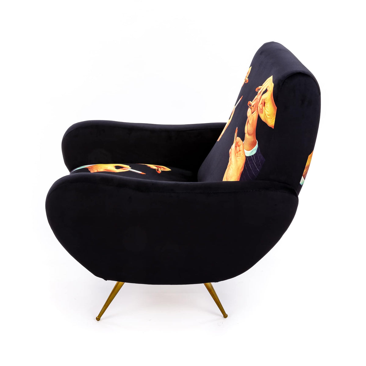 Fauteuil Lipsticks Black de ToiletPaper - Seletti-vue 3-The Woods Gallery
