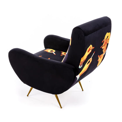 Fauteuil Lipsticks Black de ToiletPaper - Seletti-vue 4-The Woods Gallery