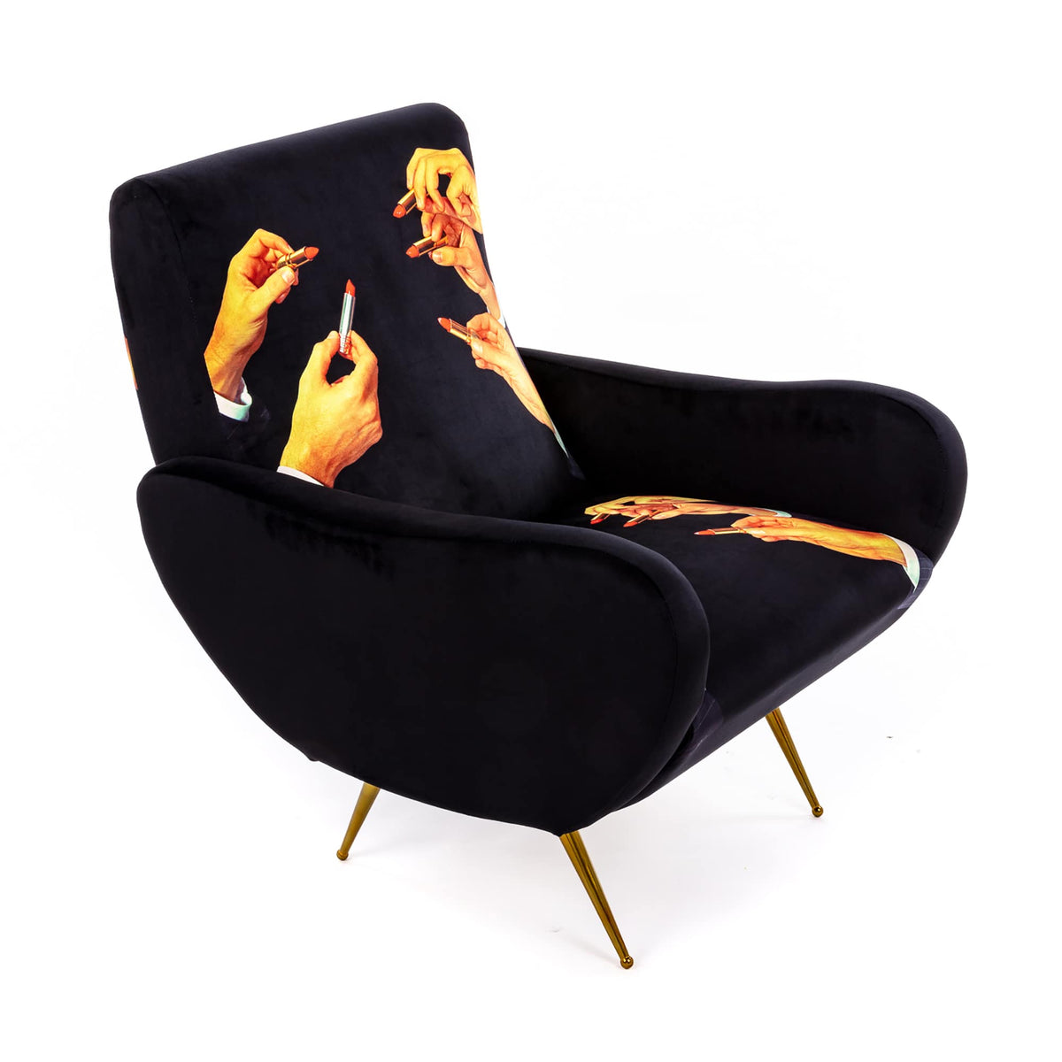 Fauteuil Lipsticks Black de ToiletPaper - Seletti-vue 2-The Woods Gallery