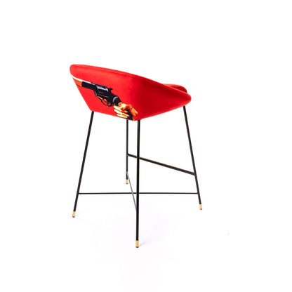 Tabouret haut Revolver de ToiletPaper - Seletti-vue 2-The Woods Gallery