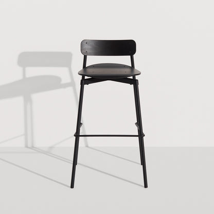 Tabouret de bar 75 cm Fromme Bois de Tom Chung - Petite Friture-Noir-The Woods Gallery