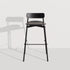 Tabouret de bar 75 cm Fromme Bois de Tom Chung - Petite Friture-Noir-The Woods Gallery