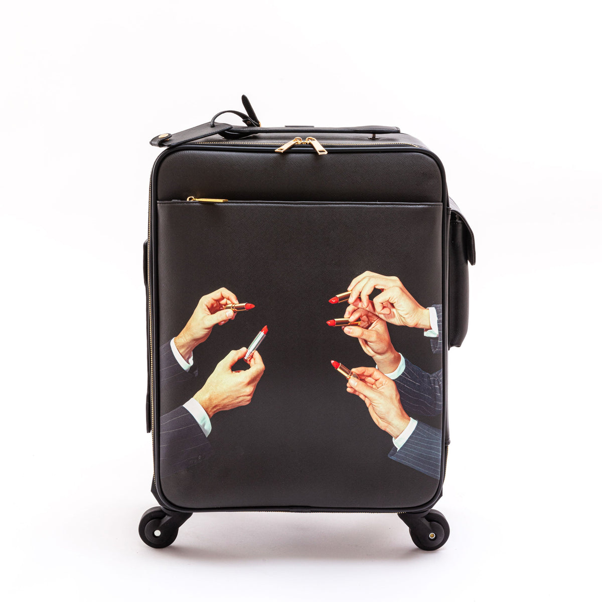 Valise Trolley Lipsticks Black de ToiletPaper - Seletti-vue 10-The Woods Gallery