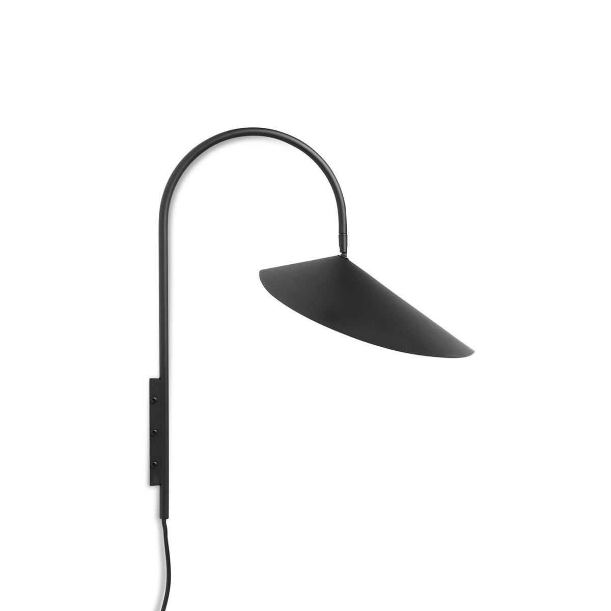 Applique Swivel murale Arum - Ferm Living-Noir-The Woods Gallery