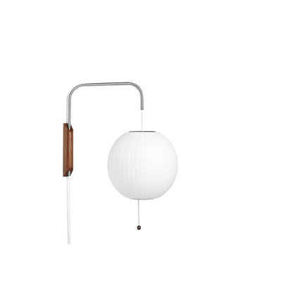 Applique murale "Ball Wall Sconce" de George Nelson - Hay-vue de trois quarts avec son bras sur fond blanc-The Woods Gallery
