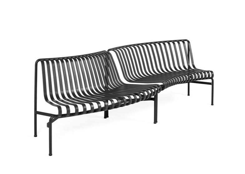 Banc arrondi Palissade Park Dining in/out - Hay-Anthracite-The Woods Gallery