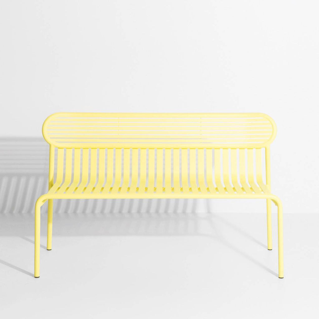 Banc avec dossier Week-End - Petite Friture-Jaune-The Woods Gallery