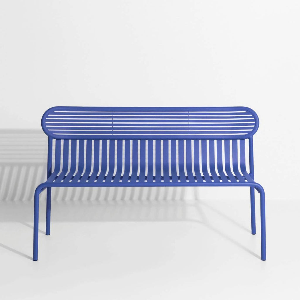 Banc avec dossier Week-End - Petite Friture-Bleu-The Woods Gallery