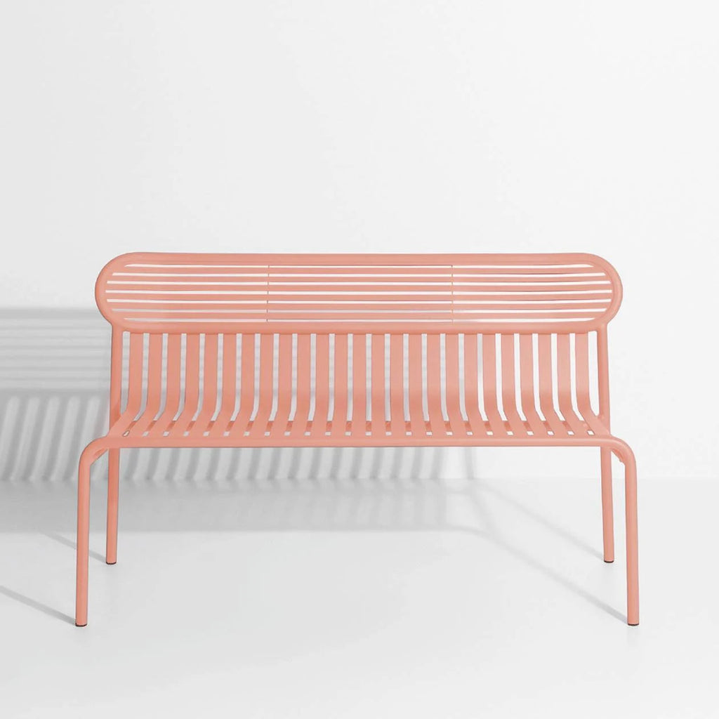 Banc avec dossier Week-End - Petite Friture-Rose-The Woods Gallery