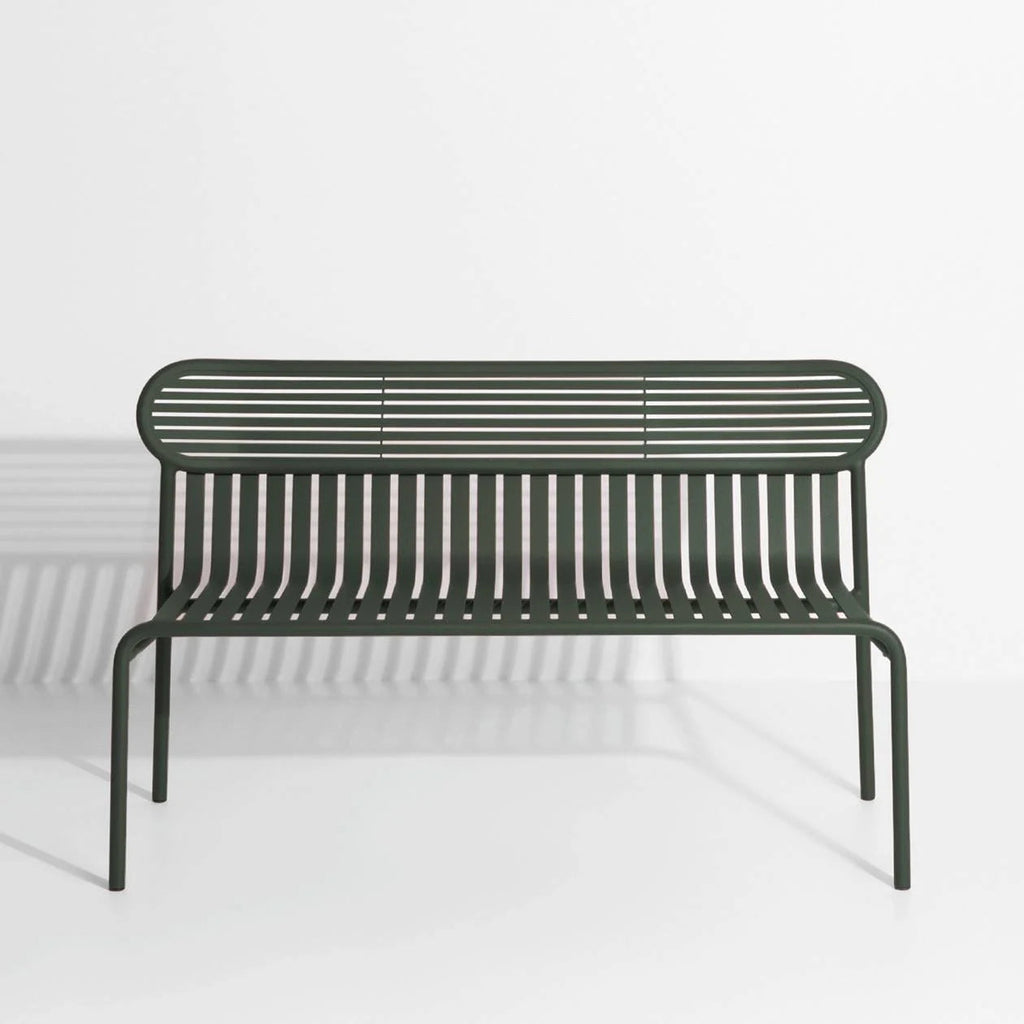 Banc avec dossier Week-End - Petite Friture-Vert bouteille-The Woods Gallery