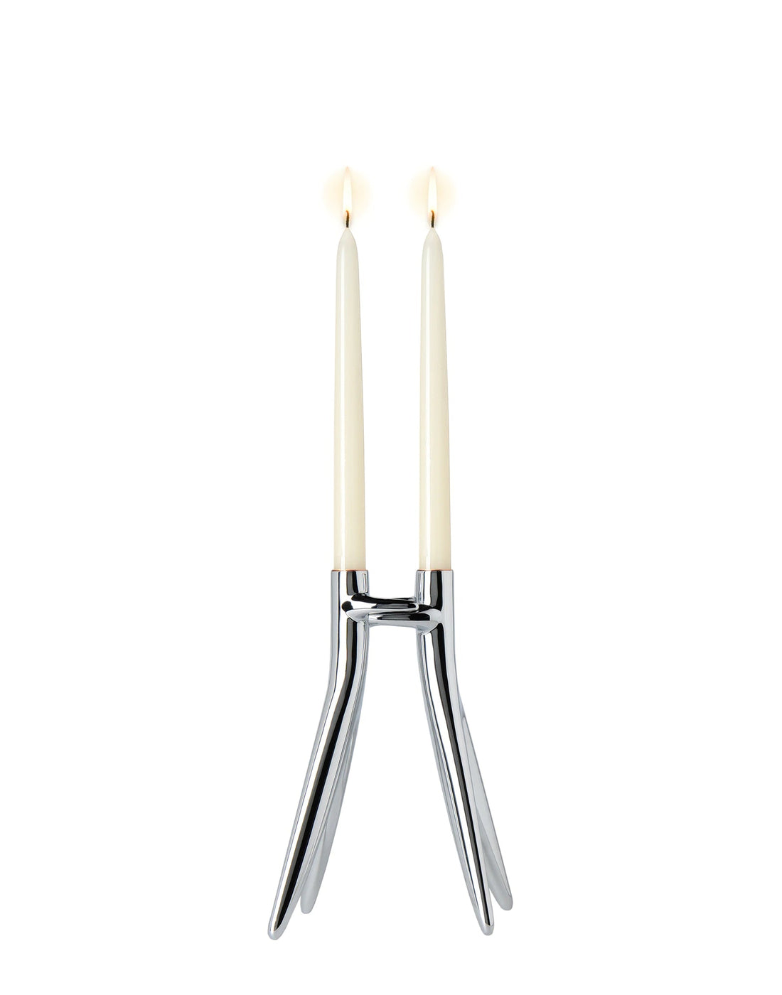 Bougeoir Abbracciaio Métal de Philippe Starck et Ambroise Maggiar - Kartell-Chrome-The Woods Gallery