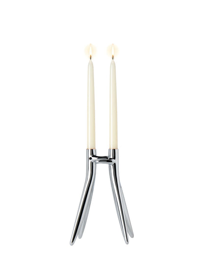 Bougeoir Abbracciaio Métal de Philippe Starck et Ambroise Maggiar - Kartell-Chrome-The Woods Gallery