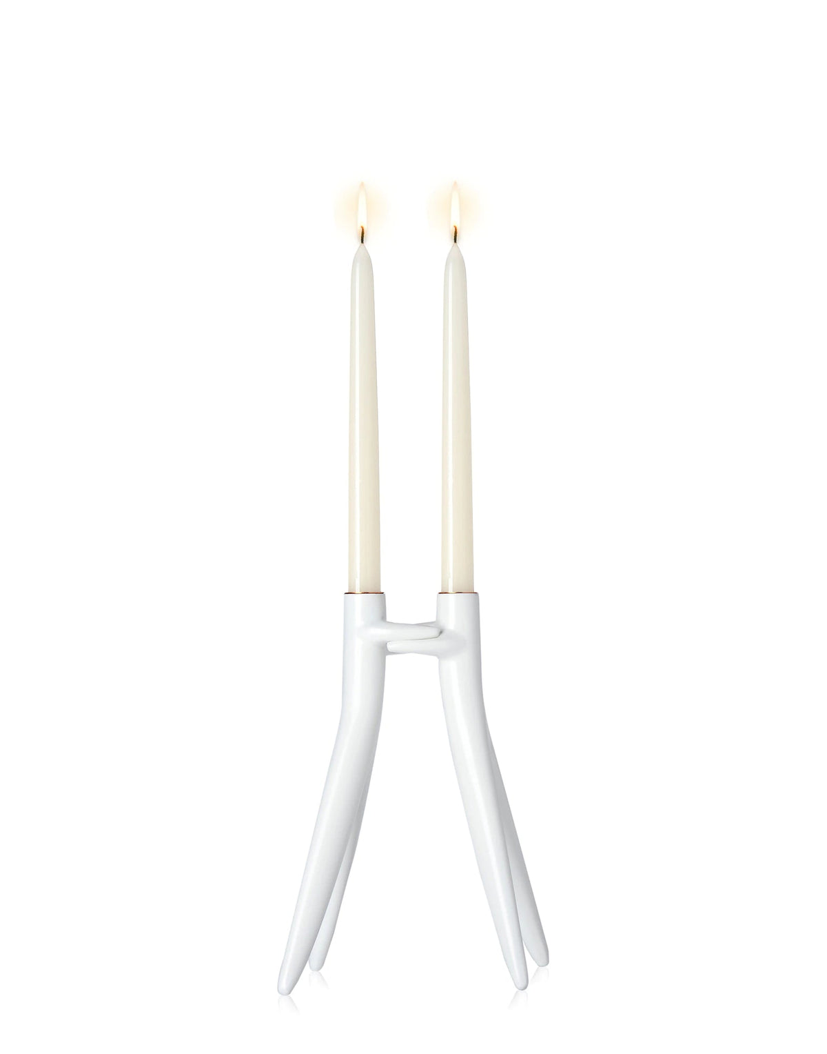Bougeoir Abbracciaio Opaque de Philippe Starck et Ambroise Maggiar- Kartell-Blanc-The Woods Gallery