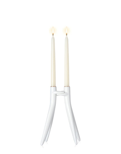 Bougeoir Abbracciaio Opaque de Philippe Starck et Ambroise Maggiar- Kartell-Blanc-The Woods Gallery