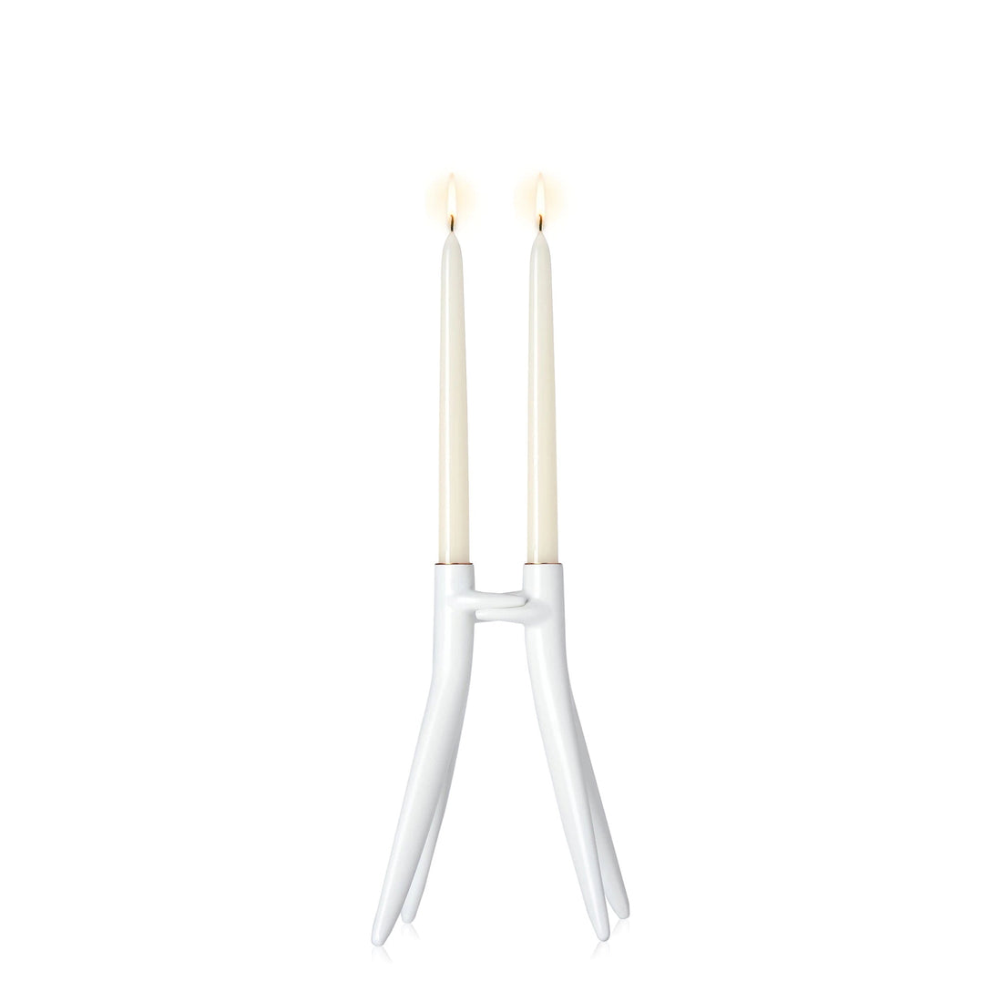 Bougeoir Abbracciaio Opaque de Philippe Starck et Ambroise Maggiar- Kartell-Blanc-The Woods Gallery