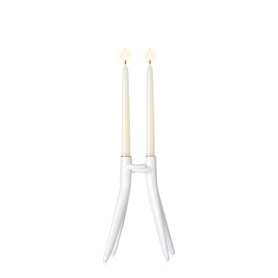 Bougeoir Abbracciaio Opaque de Philippe Starck et Ambroise Maggiar- Kartell-Blanc-The Woods Gallery