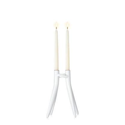 Bougeoir Abbracciaio Opaque de Philippe Starck et Ambroise Maggiar- Kartell-Blanc-The Woods Gallery