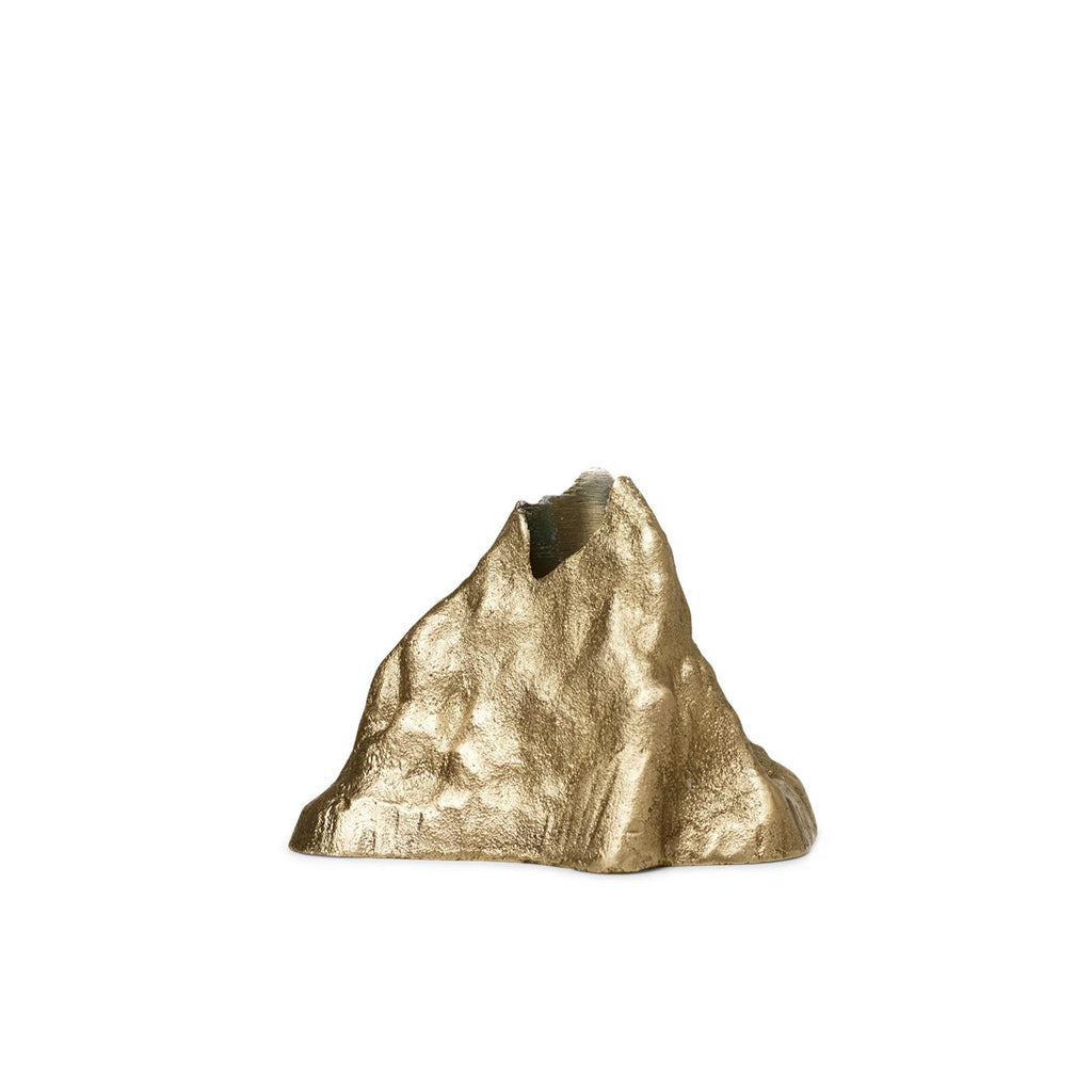 Bougeoir Stone Candle Holder (grand) de Trine Andersen - Ferm Living-Doré-The Woods Gallery