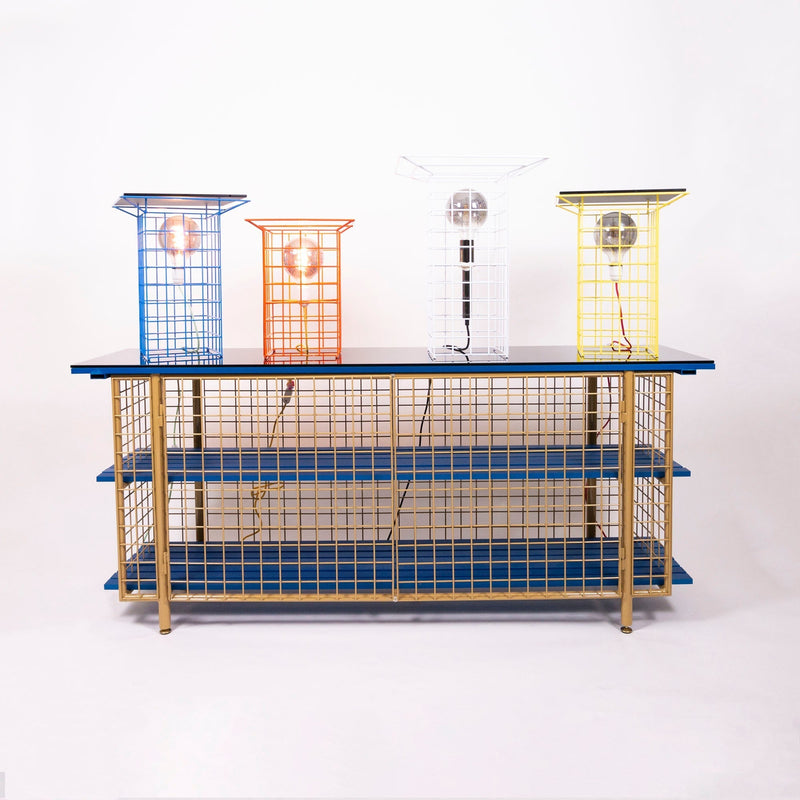 Buffet Krid Ocre et Bleu - Stromboli Design-The Woods Gallery