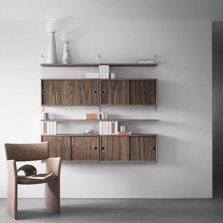 Caisson 2 portes coulissantes Cabinet-Beige-78x20cm-The Woods Gallery