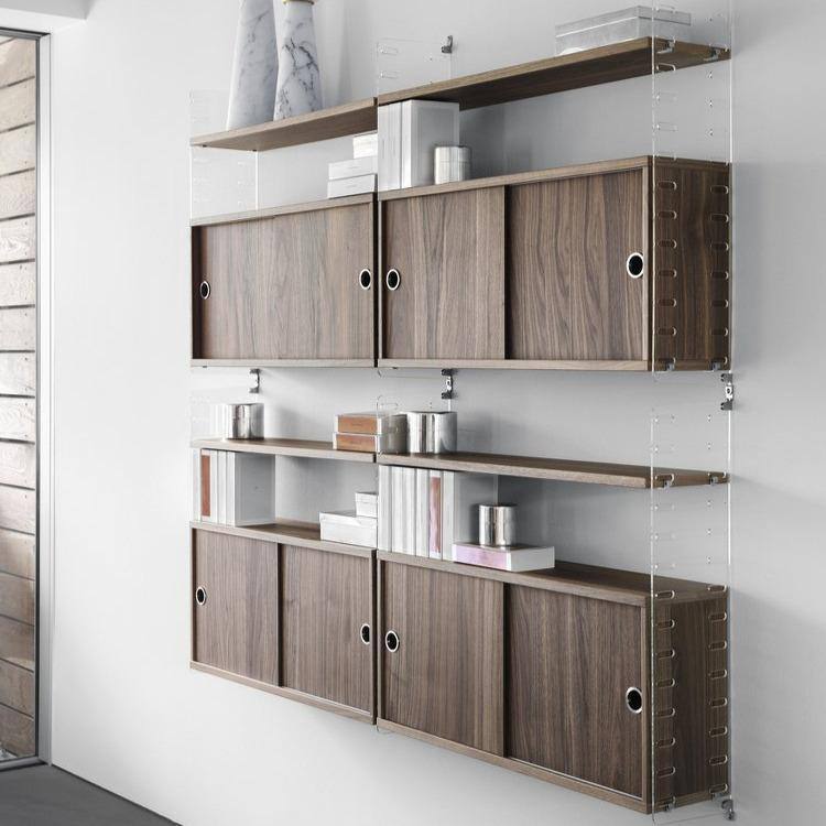 Caisson 2 portes coulissantes Cabinet-Beige-78x20cm-The Woods Gallery