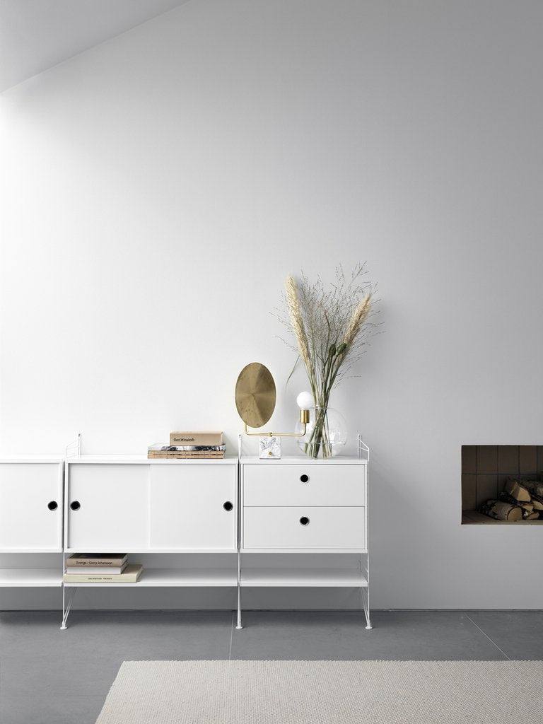 Caisson 2 portes coulissantes Cabinet-Beige-78x20cm-The Woods Gallery