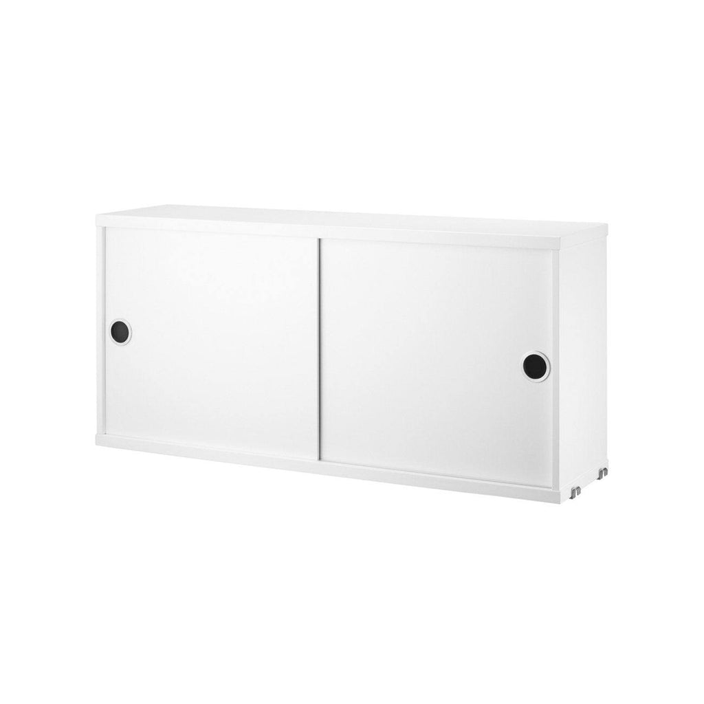 Caisson 2 portes coulissantes Cabinet-Blanc-78x20cm-The Woods Gallery