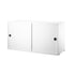 Caisson 2 portes coulissantes Cabinet-Blanc-78x30cm-The Woods Gallery