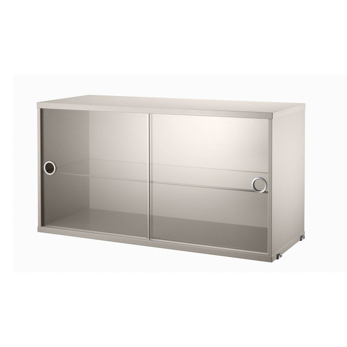 Caisson 2 portes vitrées coulissantes L 78 cm - String Furniture-Beige-The Woods Gallery