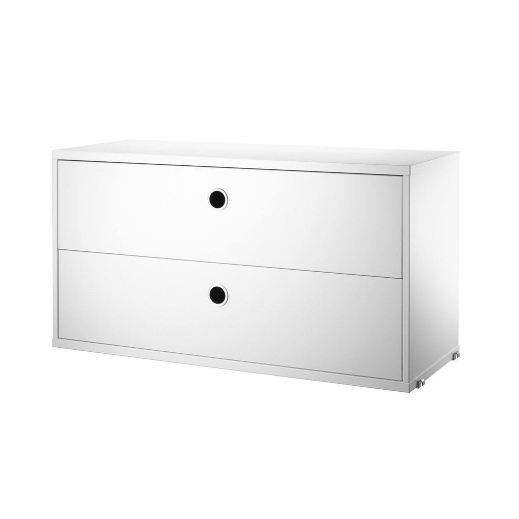 Caisson 2 tiroirs Cabinet-58x30cm-Beige-The Woods Gallery