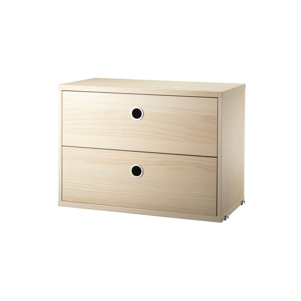 Caisson 2 tiroirs Cabinet-58x30cm-Beige-The Woods Gallery