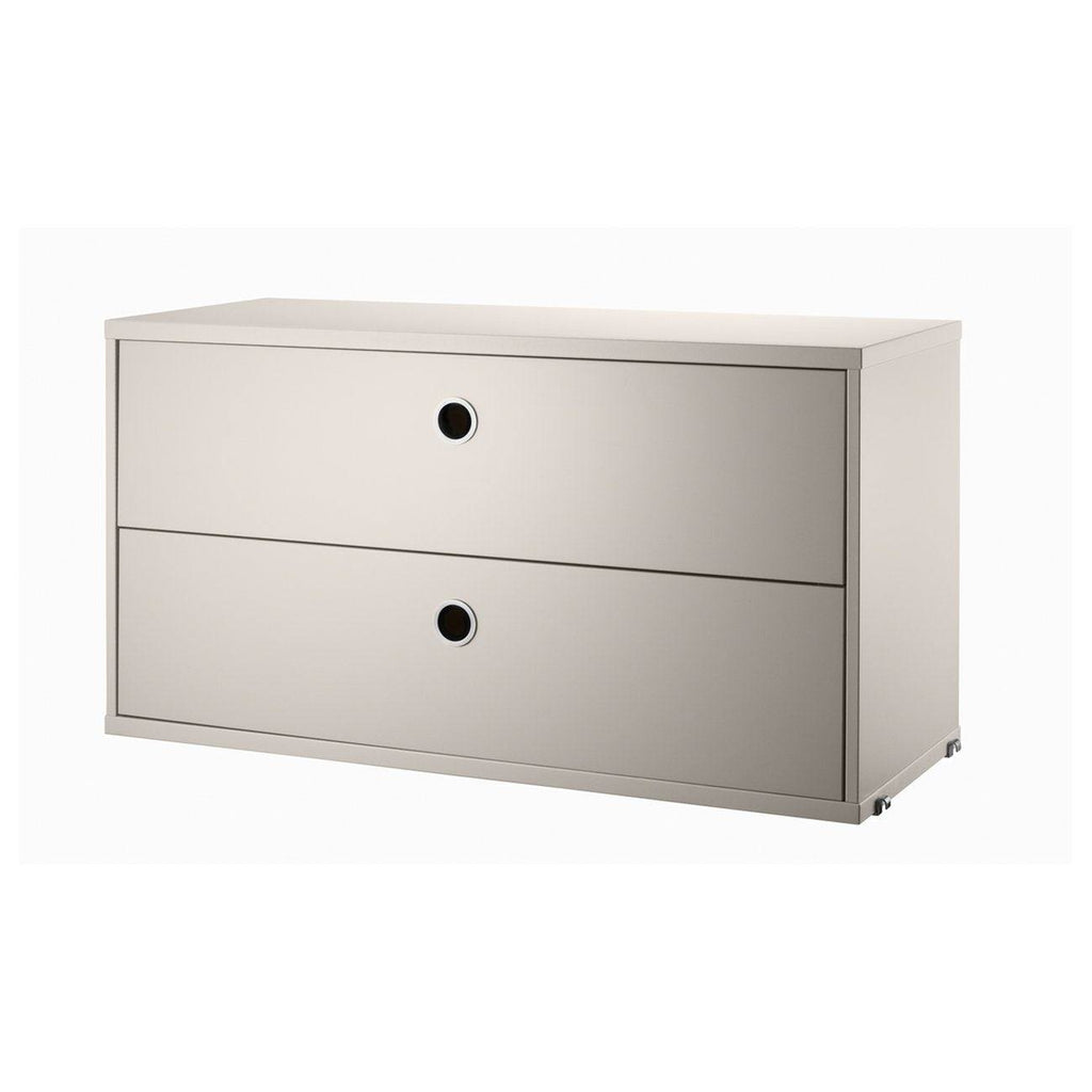 Caisson 2 tiroirs Cabinet-58x30cm-Beige-The Woods Gallery