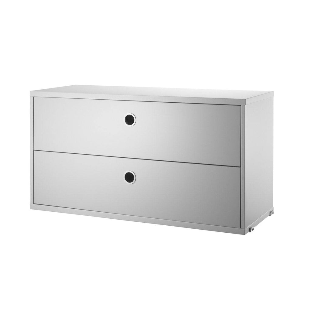 Caisson 2 tiroirs Cabinet-58x30cm-Beige-The Woods Gallery