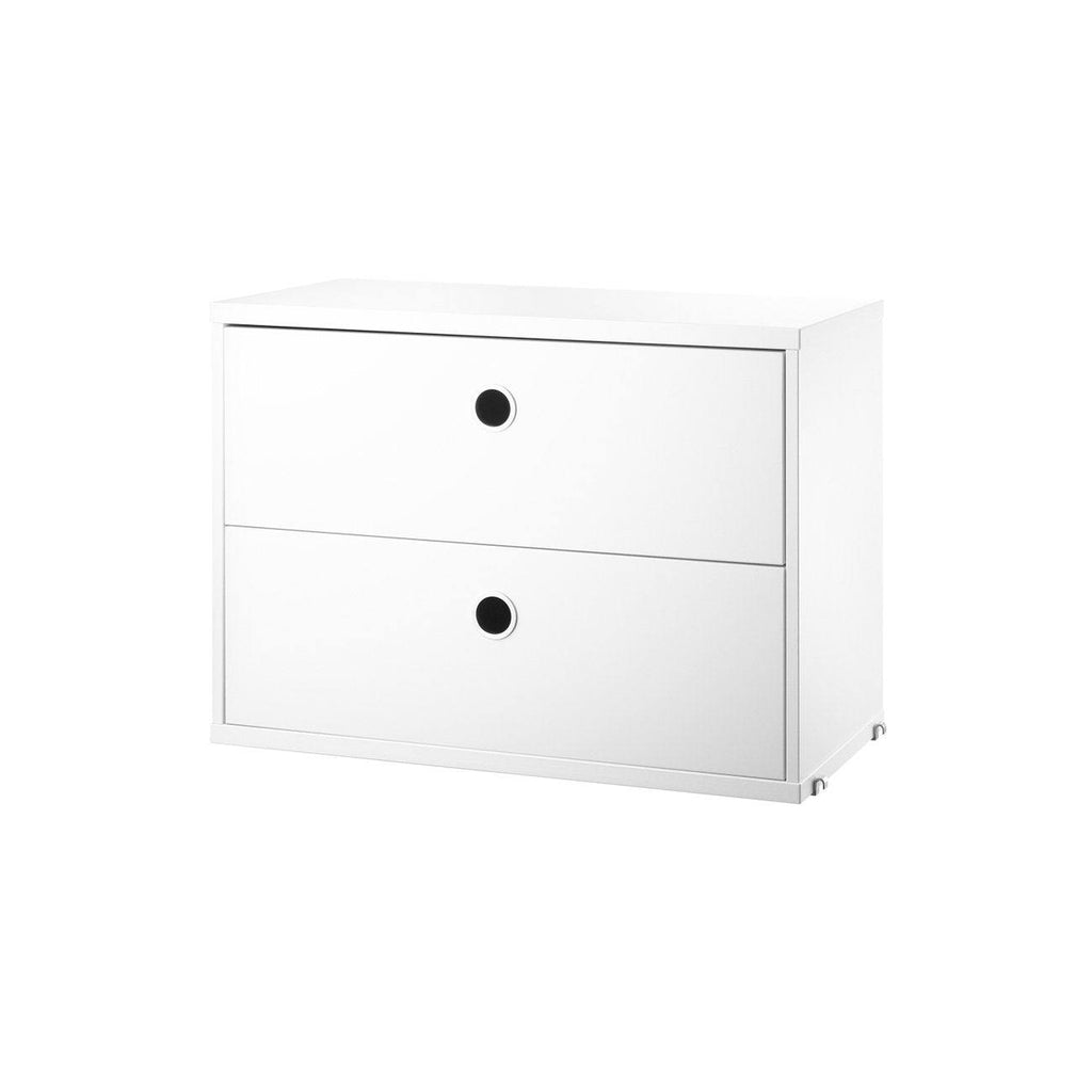 Caisson 2 tiroirs Cabinet-58x30cm-Blanc-The Woods Gallery