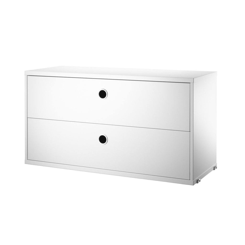 Caisson 2 tiroirs Cabinet-78x30cm-Blanc-The Woods Gallery