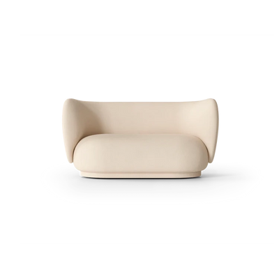 Canapé 2 places Rico Brushed - Ferm Living-Blanc cassé-The Woods Gallery