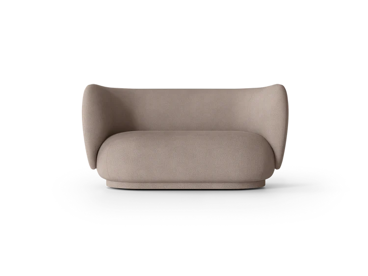 Canapé 2 places Rico Brushed - Ferm Living-Gris-The Woods Gallery