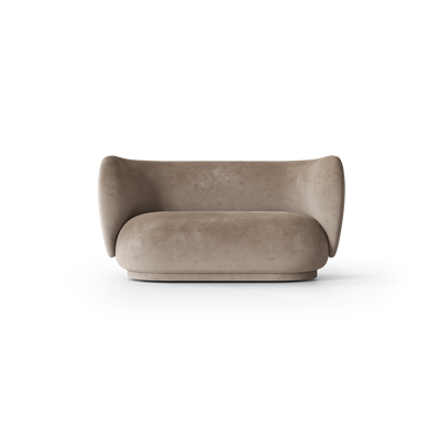 Canapé 2 places Rico Faded Velvet - Ferm Living-Beige-The Woods Gallery