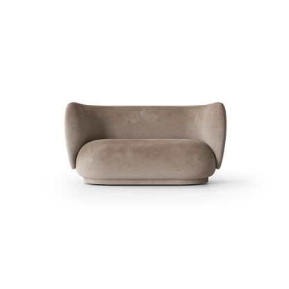 Canapé 2 places Rico Faded Velvet - Ferm Living-Beige-The Woods Gallery