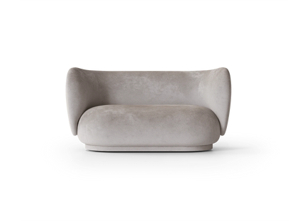 Canapé 2 places Rico Faded Velvet - Ferm Living-Gris-The Woods Gallery