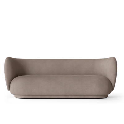 Canapé 3 places Rico Brushed - Ferm Living-Gris Moyen-The Woods Gallery