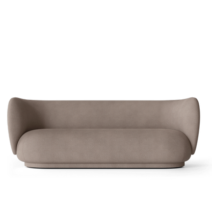 Canapé 3 places Rico Brushed - Ferm Living-Gris Moyen-The Woods Gallery
