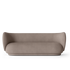 Canapé 3 places Rico Brushed - Ferm Living-Gris Moyen-The Woods Gallery