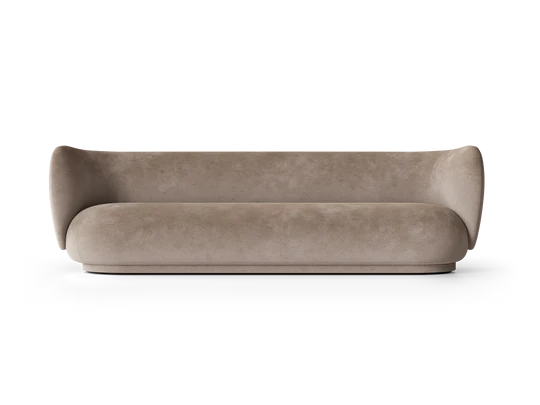 Canapé 4 places Rico Faded Velvet de Trine Andersen - Ferm Living-Beige-The Woods Gallery