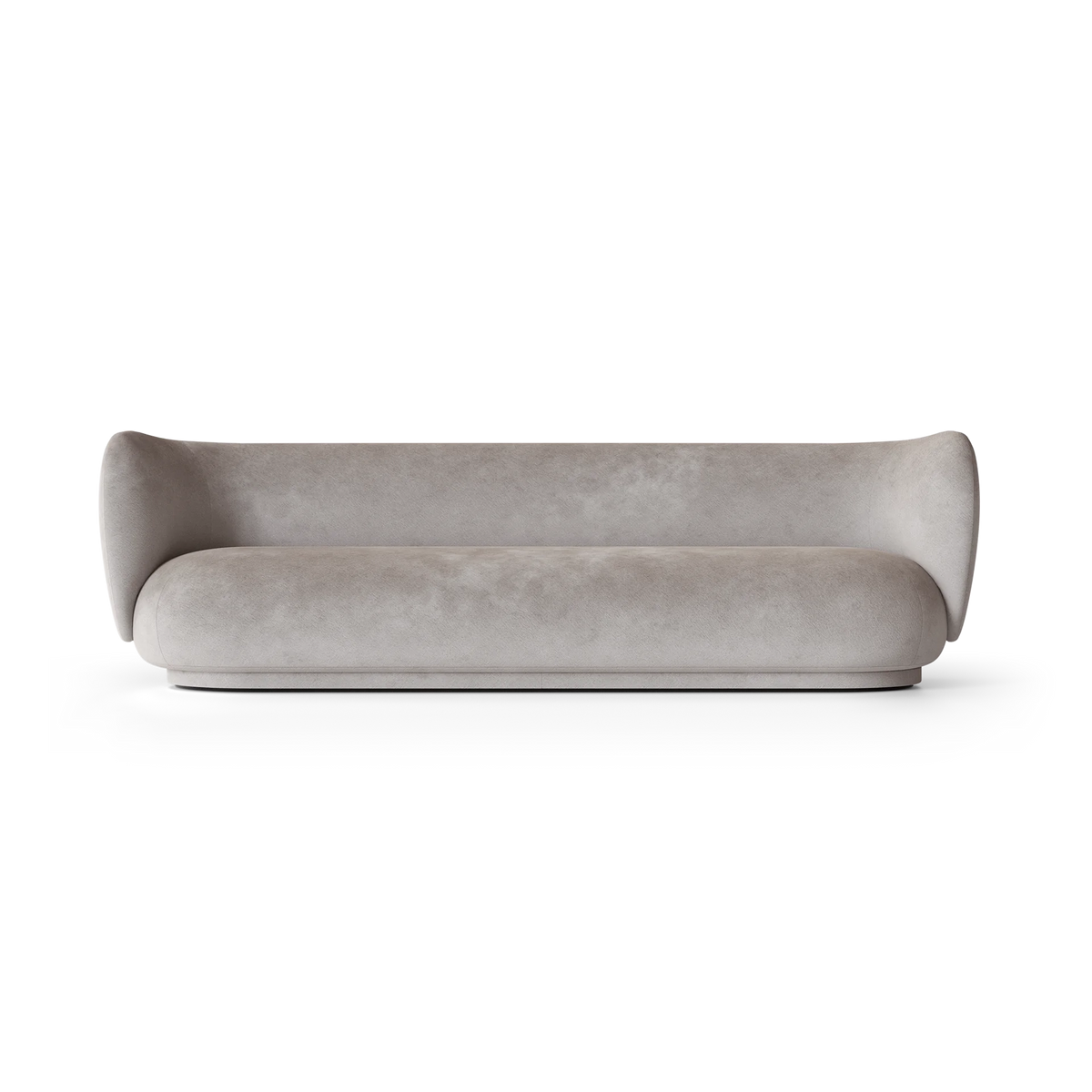 Canapé 4 places Rico Faded Velvet de Trine Andersen - Ferm Living-Gris Moyen-The Woods Gallery