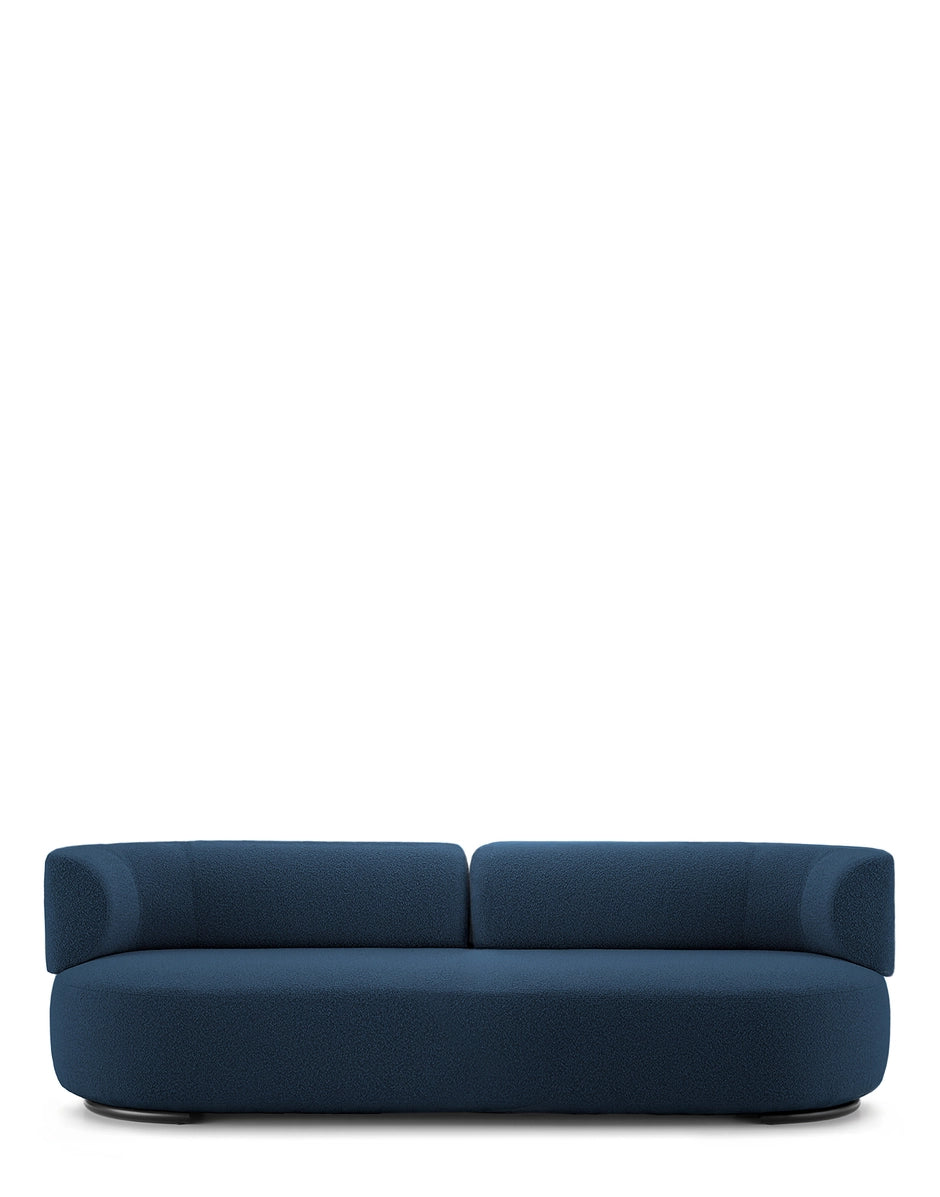 Canapé K-Wait tissu bouclé de Rodolfo Dordoni - Kartell-Bleu-The Woods Gallery