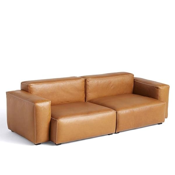 Canapé Mags Soft 2,5 places Cuir Cognac L 238 cm - Hay-The Woods Gallery